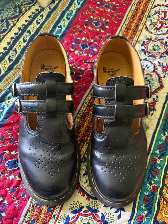 Dr. Martens Shoes - Dr. Martens Ladies Black Leather Double-Strap Mary Janes